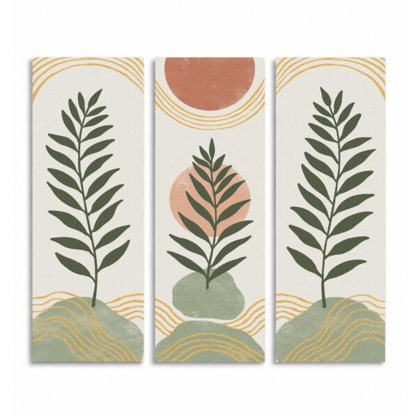 Fern Trio canvas print - Sage Green Fern Canvas Wall Art Set of 3 by Crossroads Home Decor