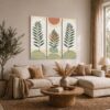 Fern Trio gift - canvas print for the plant lover or boho decor fan