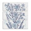 Blue Watercolor Floral Panels canvas print - Blue Watercolor Floral Canvas Wall Art Set of 3 by Crossroads Home Decor