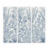 Vintage Blue Botanical Panels canvas print - Vintage Blue Botanical Canvas Wall Art Set of 3 by Crossroads Home Decor