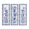 Blue and White Delft Floral Panels canvas print - Delft Blue Floral Canvas Wall Art by Crossroads Home Decor